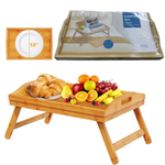 Столик - поднос для завтрака, из натурального бамбука, складывающийся "Bamboo Bed Tray" 50×30см