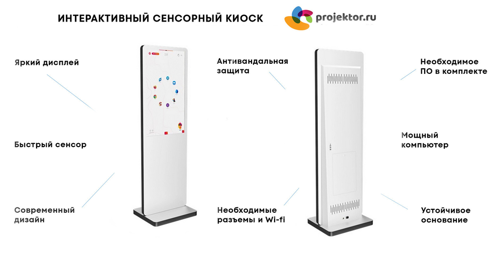 Интерактивный сенсорный киоск BM BlackGlass New 43"