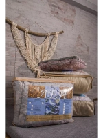 Наматрасник 90х200, на резинках, стёганный, хлопок, лен.