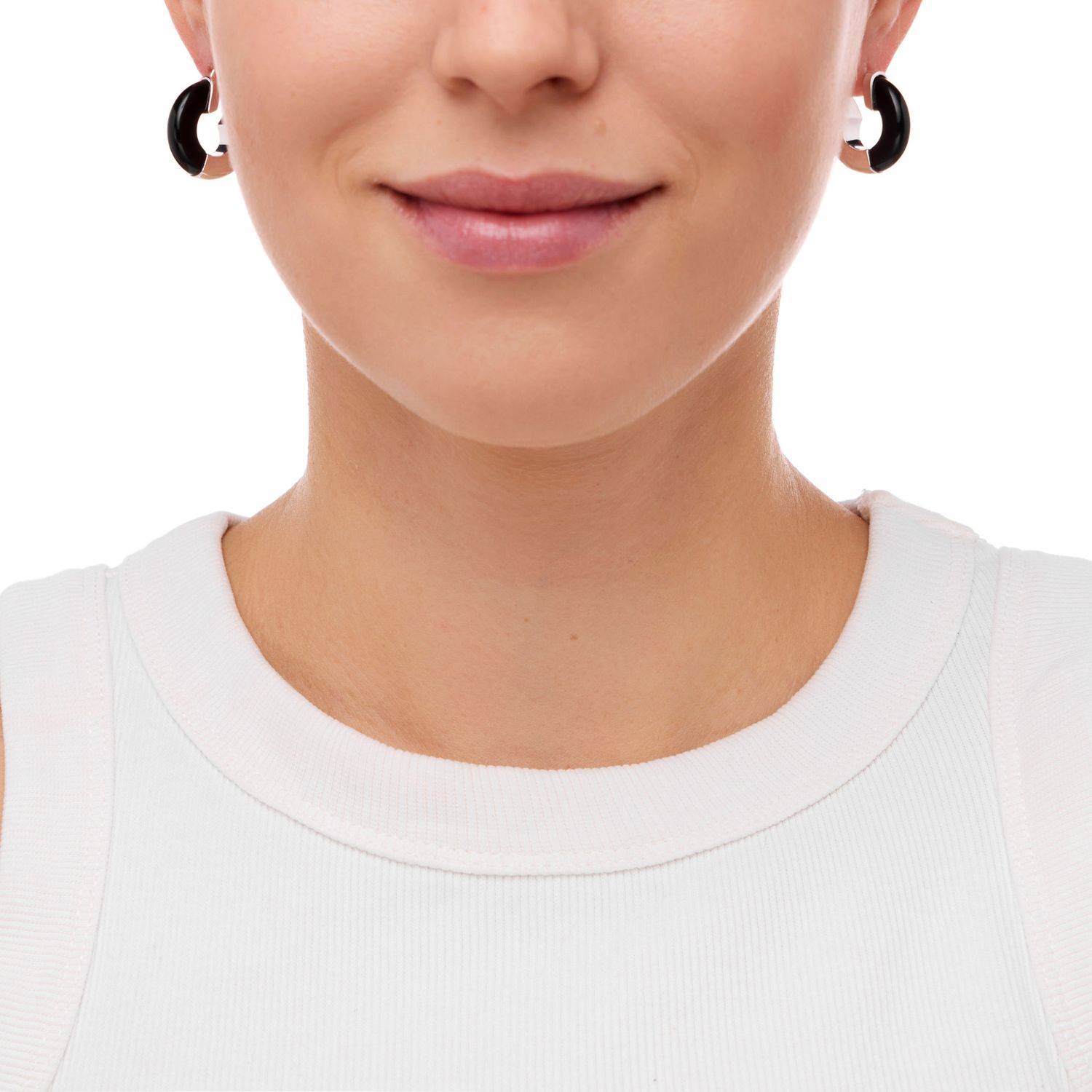 Серьги Silver Ethnic Earrings - Black