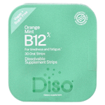 Diso, B12, апельсин и мята, 30 полосок для полости рта