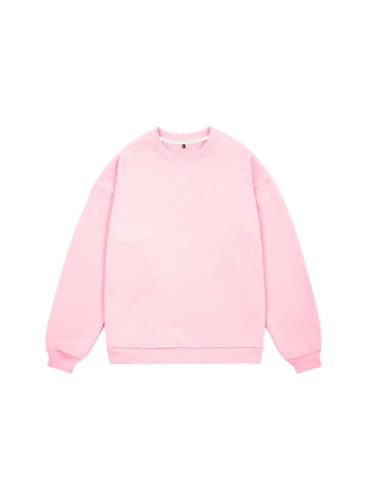 Свитшот оверсайз, без начеса (розовый)
