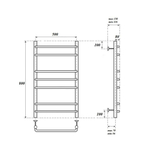 Полотенцесушитель электрический Point Нептун PN09158E П7 500x800 левый/правый, хром