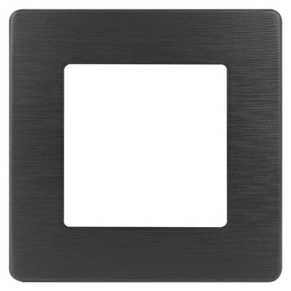 Рамка для розеток и выключателей ЭРА Серия 12 12-5101-12 на 1 пост, Сатин, графит