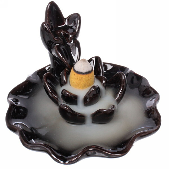 Подставка под стелющиеся благовония Цветок лотоса 10,5x10,5x6,8 см