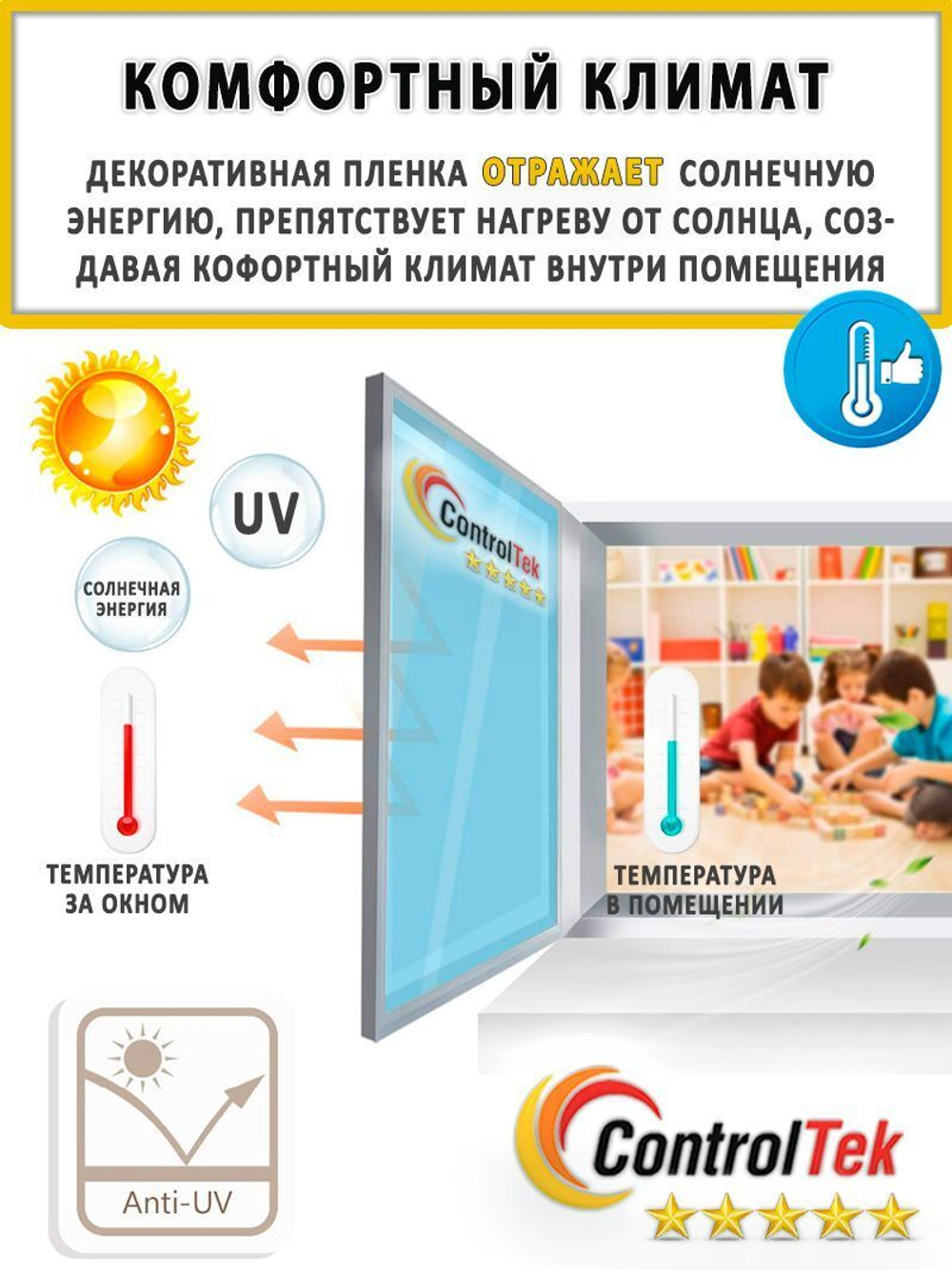 Пленка для окон декоративная MATTE FROST ControlTek, рулон