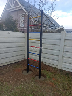 Монтаж уличной шведской стенки Sv Sport (2 вертикальных столба)