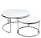 Комплект из 2 столиков Silvy Marble, серебро, белый мрамор
