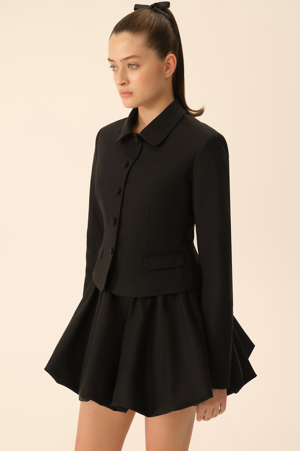 Юбка мини (Baby Doll cotton edition), черная