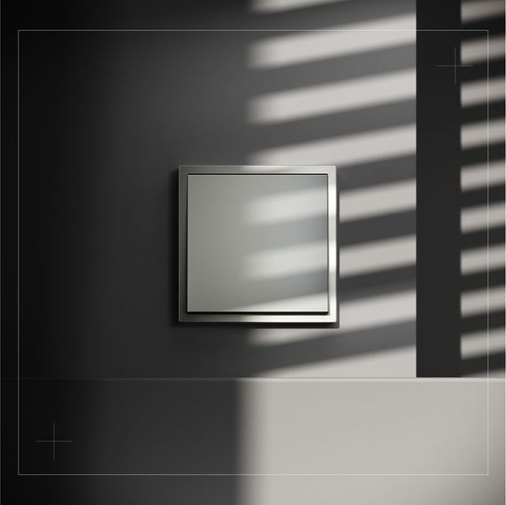 Перекрестный переключатель встраиваемый Voltum S70 одноклавишный 10А, (сталь) VLS010505