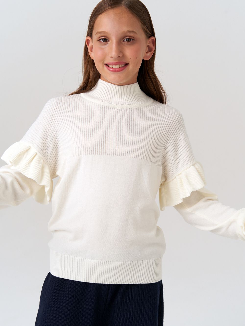 Джемпер для девочки AT244 молочный