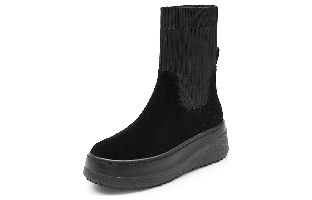 Staccato Stretch & Sock Boots Women"s Black/Yellow