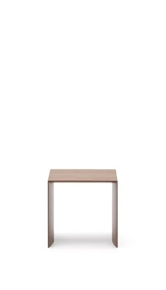Litto Приставной столик из шпона ореха натурального цвета 55 x 40 см