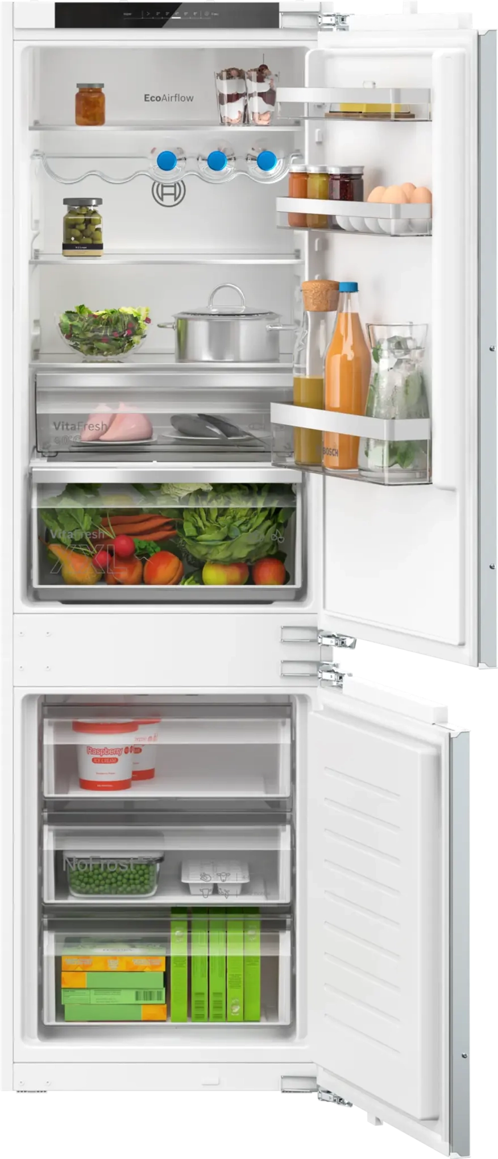 Встраиваемый двухкамерный холодильник Bosch KIN86VFE0