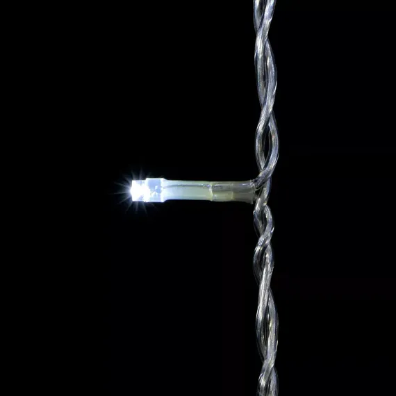 Светодиодная бахрома 3*0,5 м., 150 белых LED ламп, силиконовый прозрачный провод, Beauty Led (ECC150-10-2W)