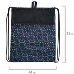 Мешок для обуви BRAUBERG БОЛЬШОЙ, с ручкой, карман на молнии, сетка, 51х41 см, "Cats", 271059