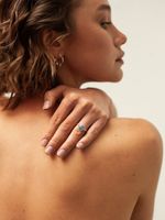 Кольцо "Халцедон" васильковый