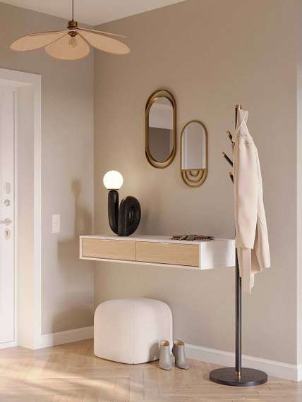 Светильник подвесной kamille, D79 см, бежевый