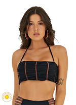 Купальник для большой груди раздельный "Черный"