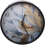 Часы настенные «HOME STYLE» 30см Золотое перо, черный корпус