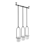 Набор подвесных горшков для растений triflora, белый, 3 шт.