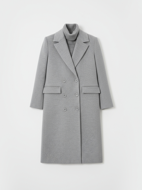 Пальто двубортное