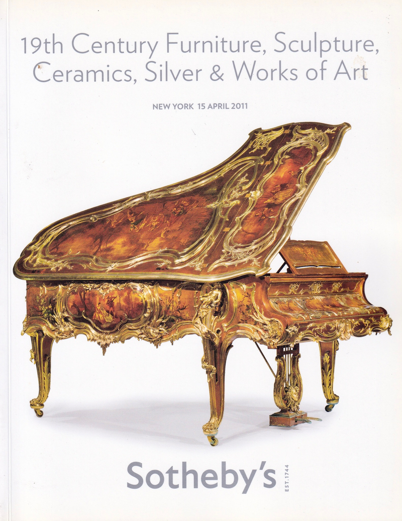 Каталог аукциона Sotheby's, Нью-Йорк, Мебель, скульптура, керамика, серебро и предметы искусства XIX века от 15 апреля 2011 года