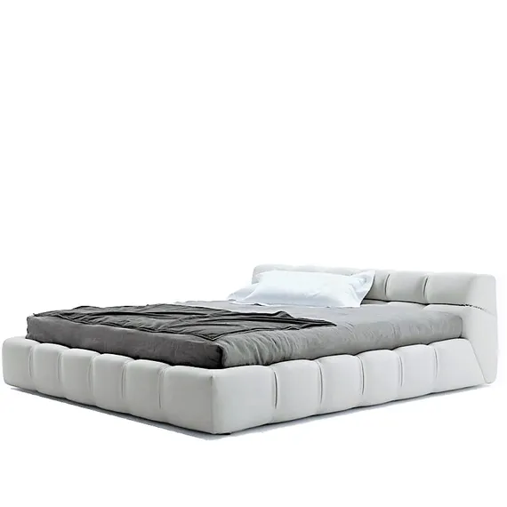 Кровать Tufty 180х200, белое букле