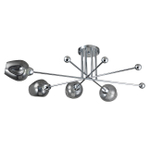 Светильник на штанге 4x40Вт E14, металл/стекло, хром