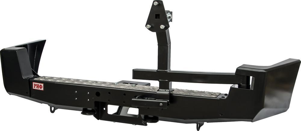 Бампер силовой задний УАЗ Патриот (2005-2014) с площадкой под лебедку и калиткой, лифт 65 мм РИФ