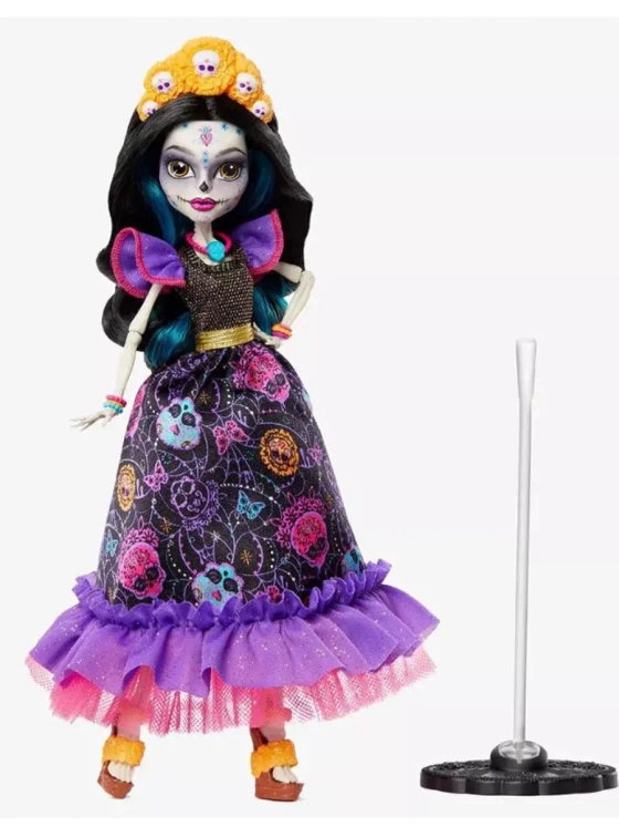 Кукла Монстер Хай Skelita Calaveras Dia de Muertes HNF96