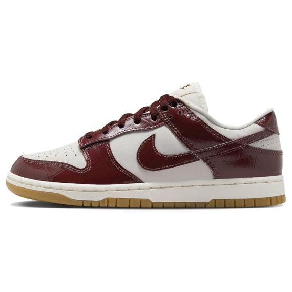 NIKE Dunk Кроссовки для скейтбординга Низкие Топ Красно-коричневые Белые Женские