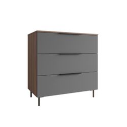 МС Роза Комод 900 Орех Франклин/Ройс Графит Скин, ДСВ Мебель