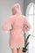 Женский халат с капюшоном 0405 пудра NUSA