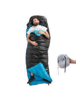 Мешок спальный Naturehike Ultralight CW400 M , 210х75 см, (правый) (ТК: +5C), черный
