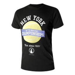 Мужское теннисное поло Quiet Please New York T-Shirt Men - Black, Multicoloured