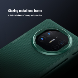 Усиленный чехол зеленого цвета от Nillkin для Huawei Mate X5, серия Super Frosted Shield Fold (версия с подставкой)