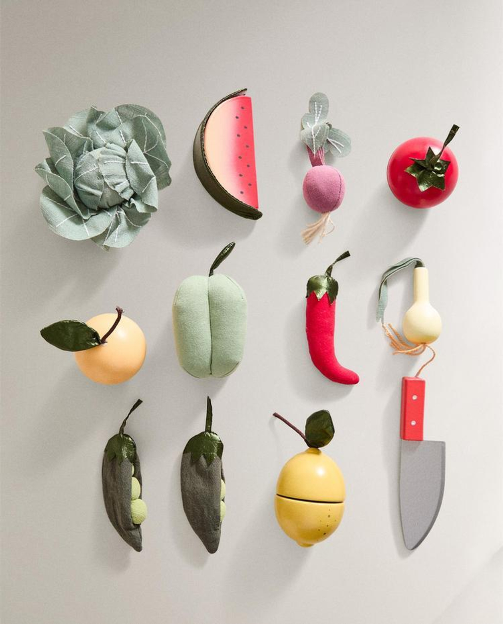 ZARA HOME ДЕТСКИЙ НАБОР ФРУКТОВ И ОВОЩЕЙ, РАЗНОЦВЕТНЫЙ