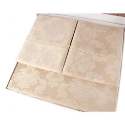 Постельное белье HAMPTON бежевый жаккард deluxe TIVOLYO HOME Турция