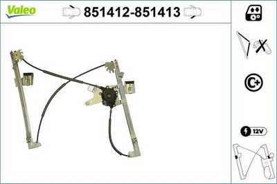 VALEO - 851412-VAL - Window Regulator