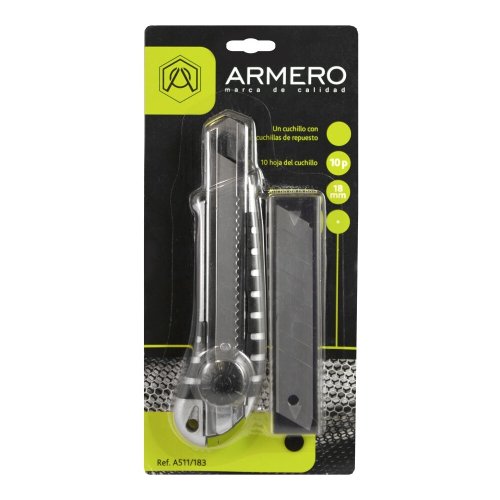Нож ARMERO лезвие 18мм стальной     A511/183