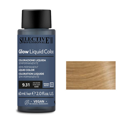 Glow Liquid Color Жидкий тонирующий краситель для волос "Glow Liquid Color", тон 9.31, 60 мл.