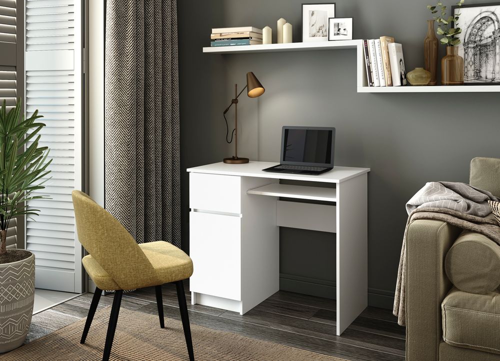 МС Мори Стол МС-1 левый (МП/3) Белый, ДСВ-Мебель