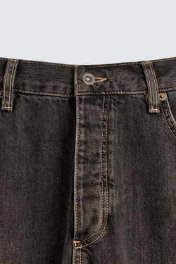 ZARA ДЖИНСЫ RELAXED FLARED FIT, КОРИЧНЕВЫЙ