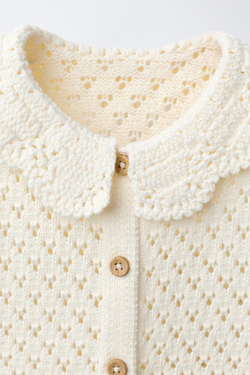 ZARA ТОП С ЦВЕТОЧНЫМИ ДЕТАЛЯМИ ИЗ КРУЖЕВА КРОШЕ, ЭКРЮ