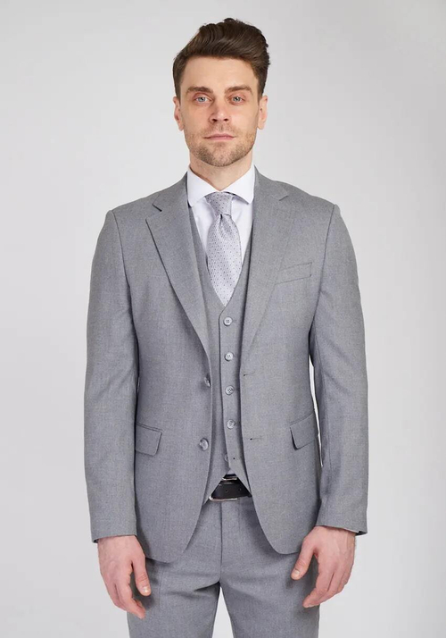 Мужской классический костюм тройка (серый) А30