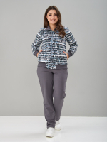 Костюм с брюками КБ-184/серый-акварель