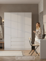 Шкаф 160х50х220, Марм, для одежды распашной 4 двери 3 ящика со штангой и полками, Dipriz