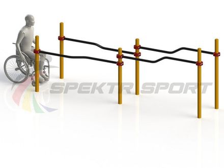 Брусья параворкаут изогнутые разноуровневые GTO-D10_76mm