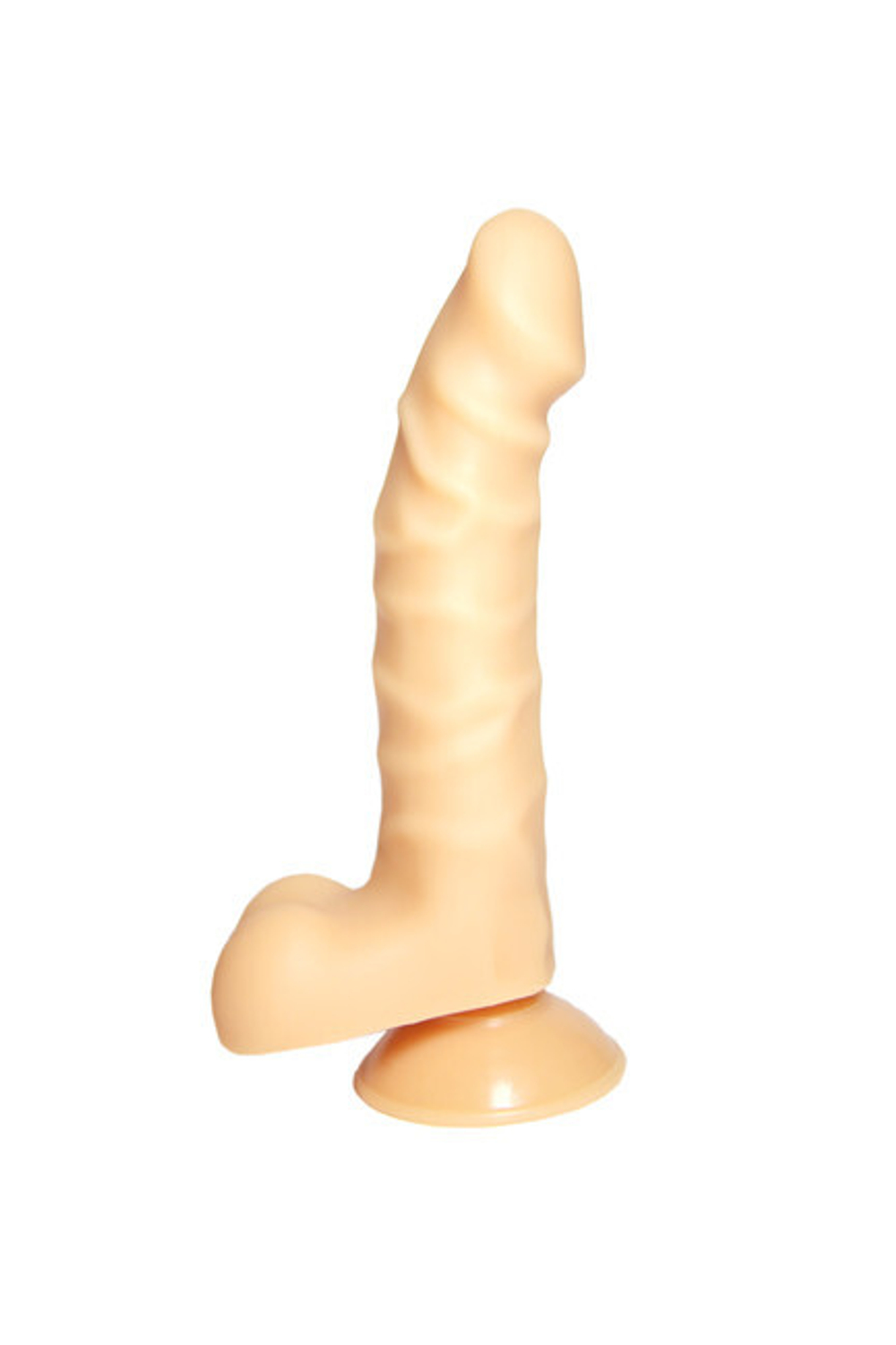 Фаллоимитатор рельефный на присоске 18 см (Цвет: телесный)